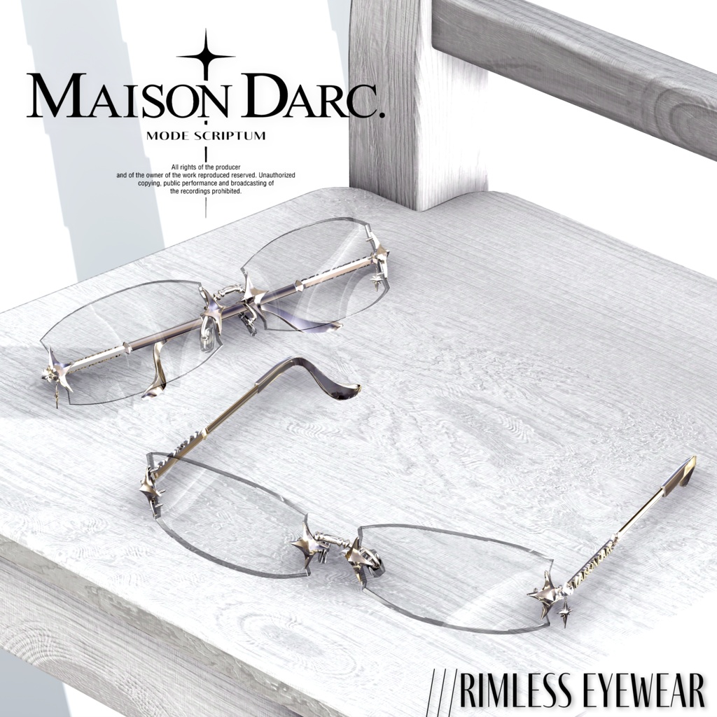♘MODE SCRIPTUM /// RIMLESS EYEWEAR ♘