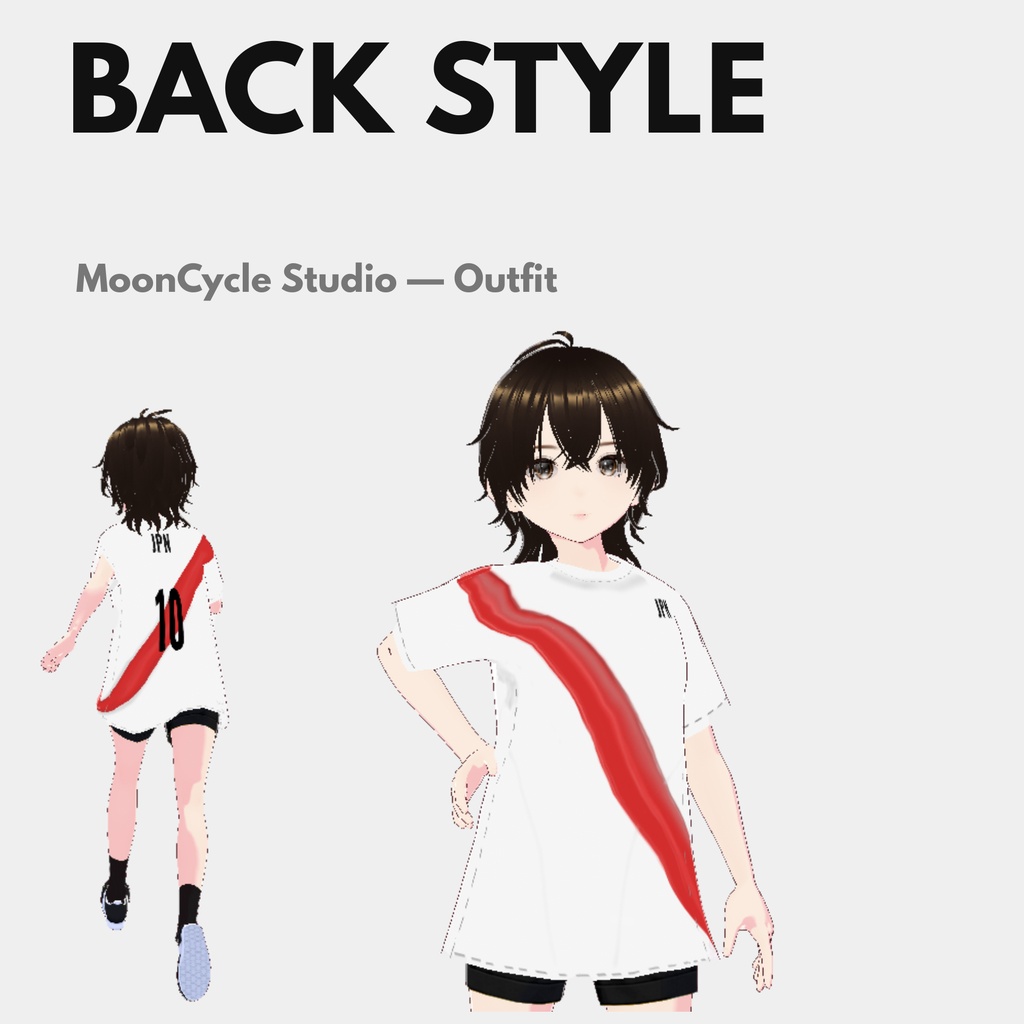JPN Global Spirit Tee | VRoid Studio Outfit | Unisex Sportswear