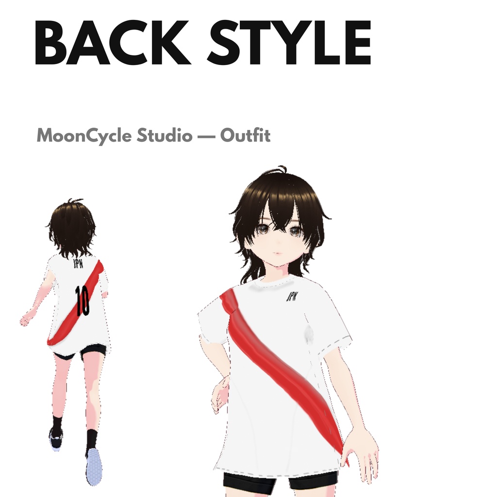 JPN Global Spirit Tee | VRoid Studio Outfit | Unisex Sportswear