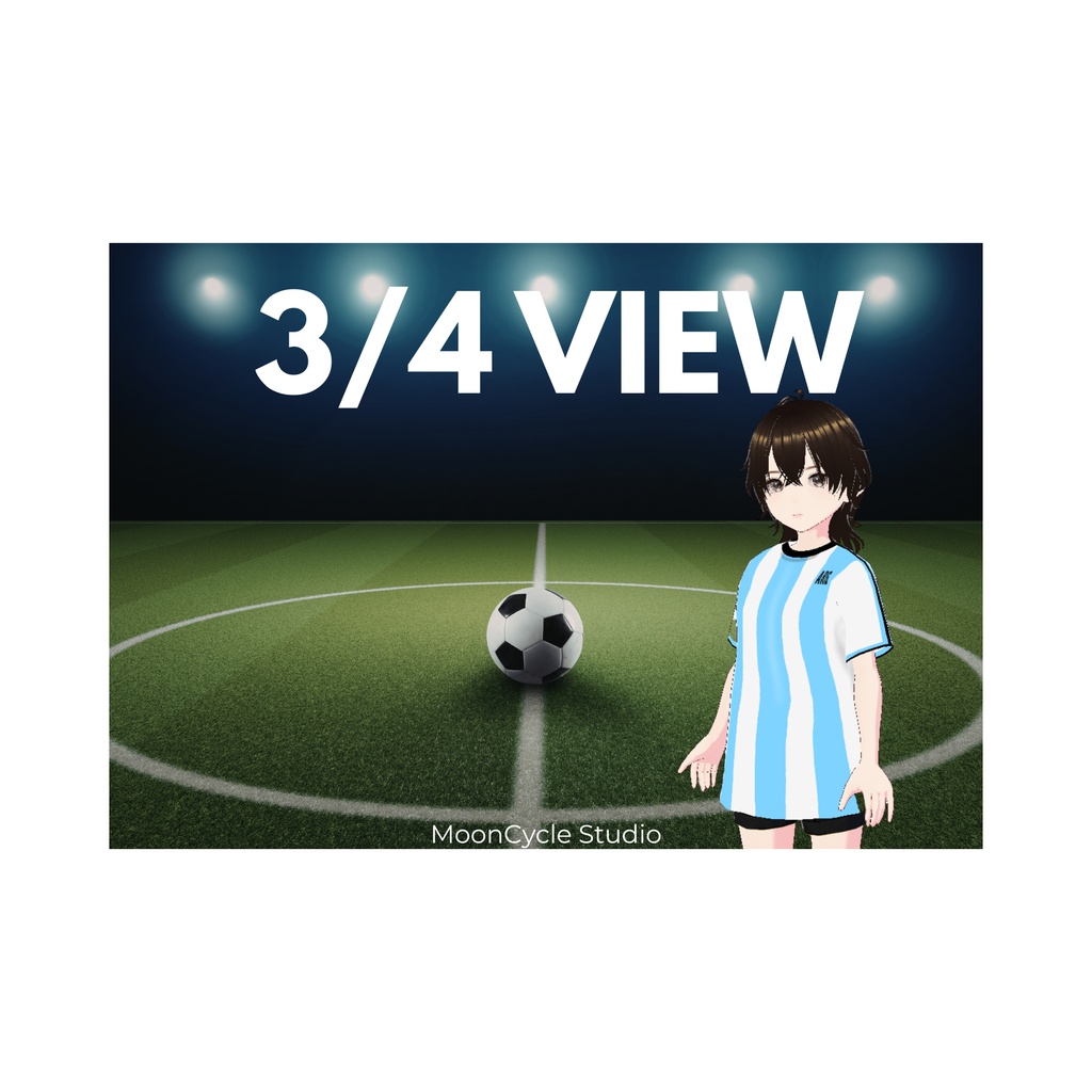 ARG Global Spirit Tee | VRoid Studio Outfit | Unisex Soccer Shirt