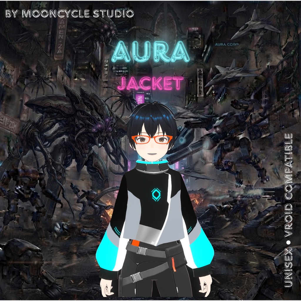AURA JACKET | Sci-Fi Techwear for VRoid