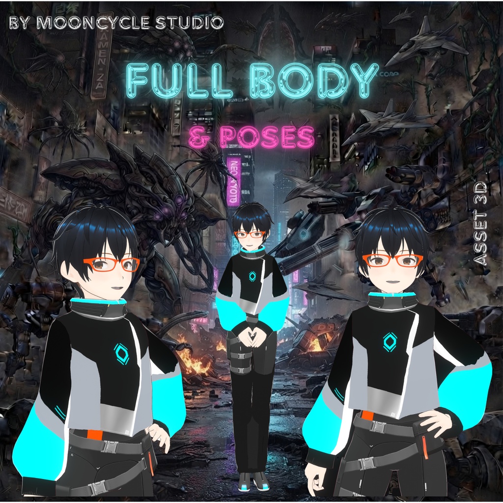 AURA JACKET | Sci-Fi Techwear for VRoid