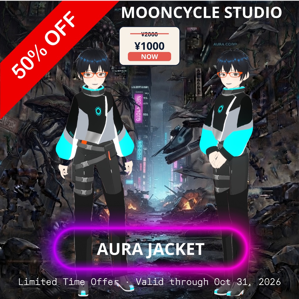 AURA JACKET | Sci-Fi Techwear for VRoid 