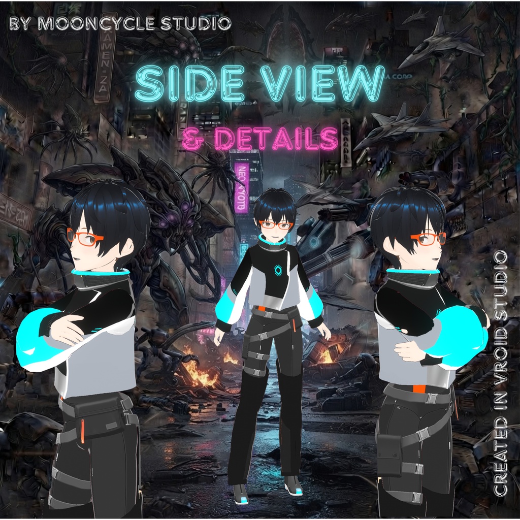 AURA JACKET | Sci-Fi Techwear for VRoid