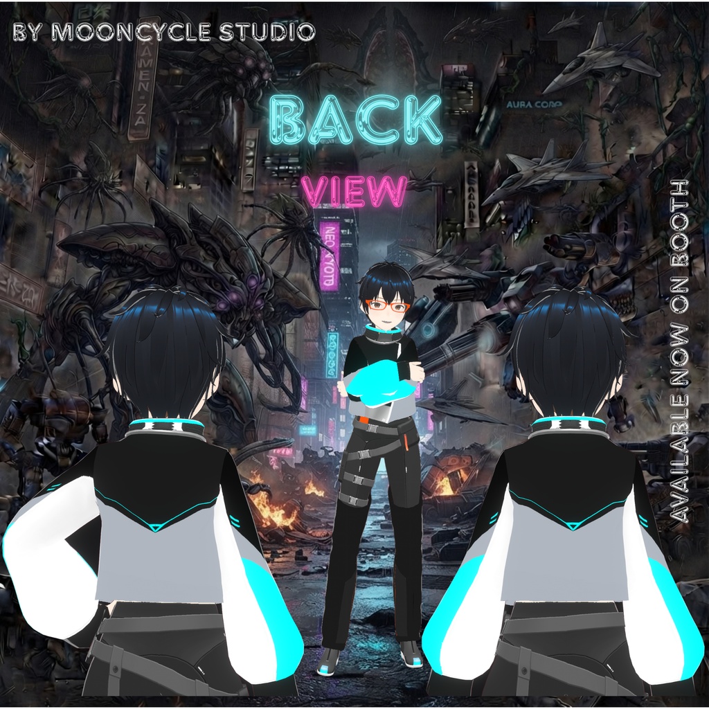 AURA JACKET | Sci-Fi Techwear for VRoid