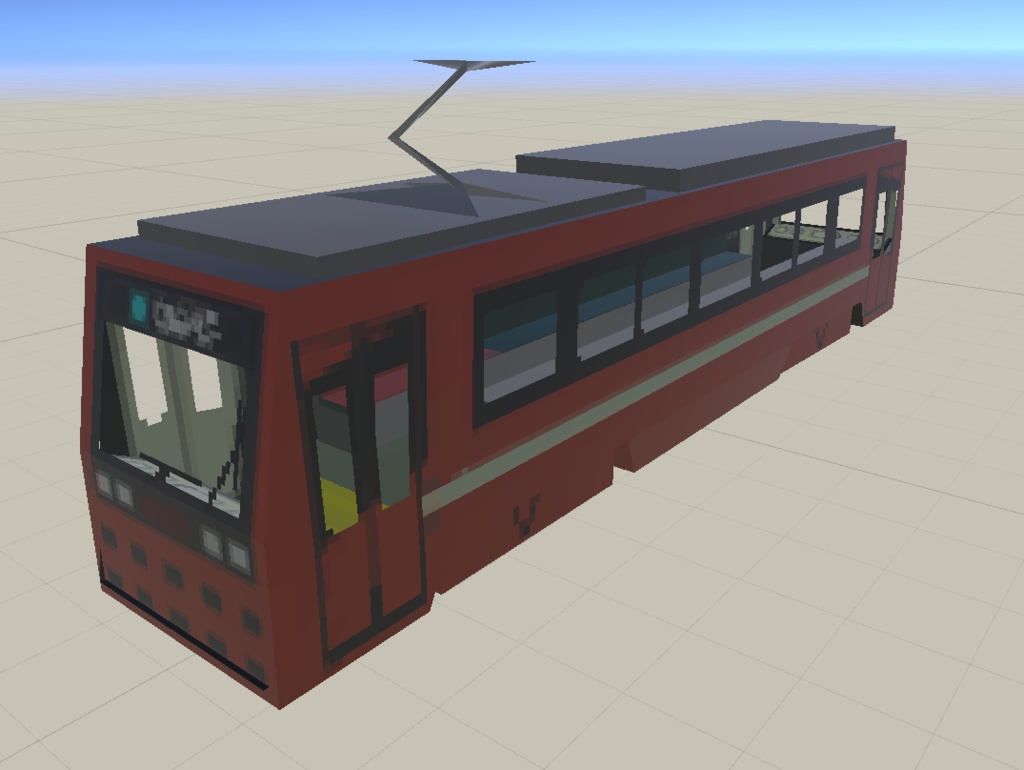 【3Dモデル】256ポリゴンの256形路面電車「イトラム」