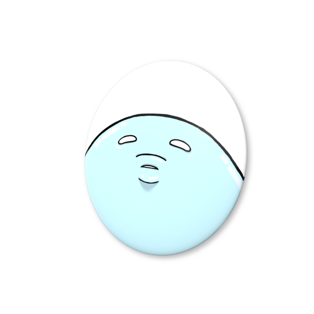 缶バッジ-ぷー(青)