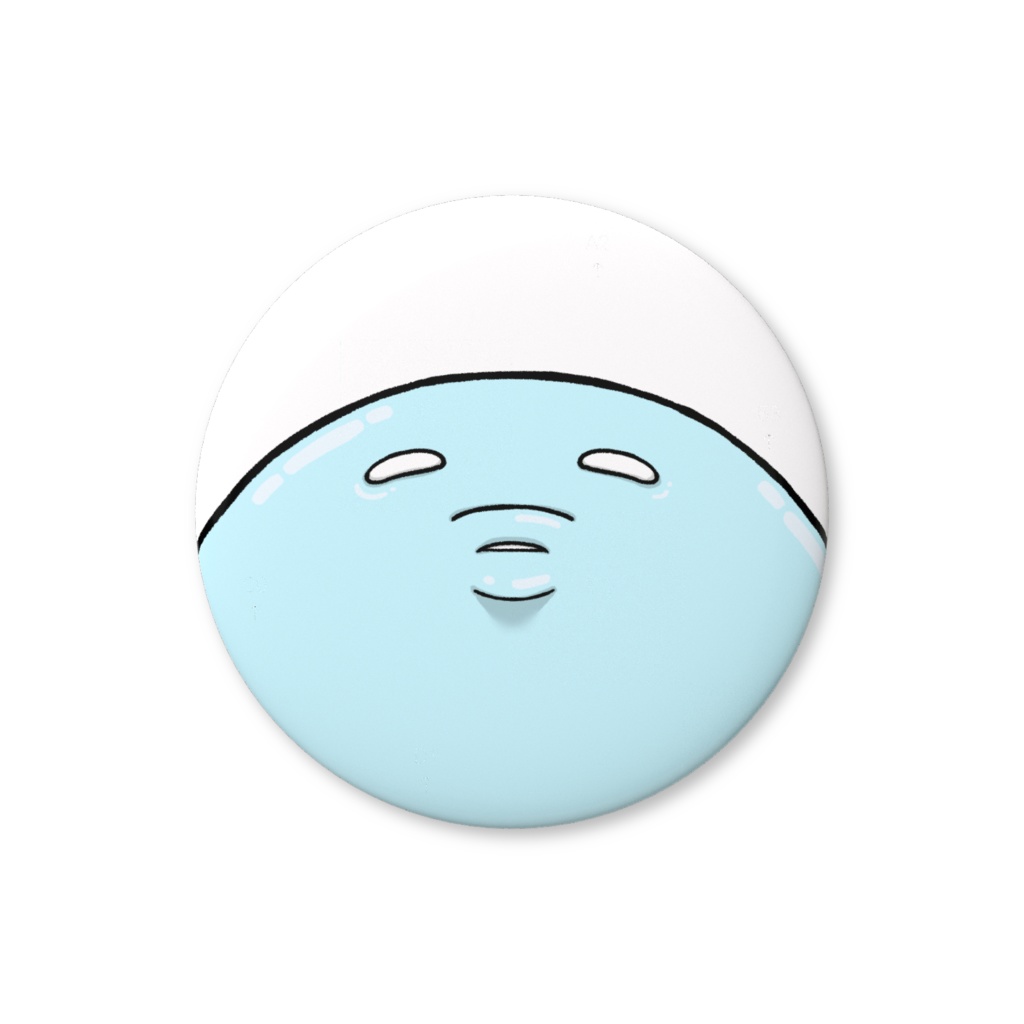 缶バッジ-ぷー(青)