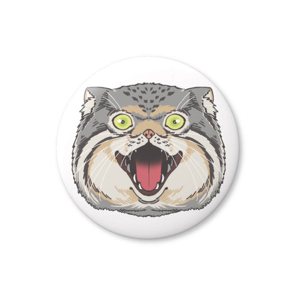 缶バッジ-マヌルネコ顔01