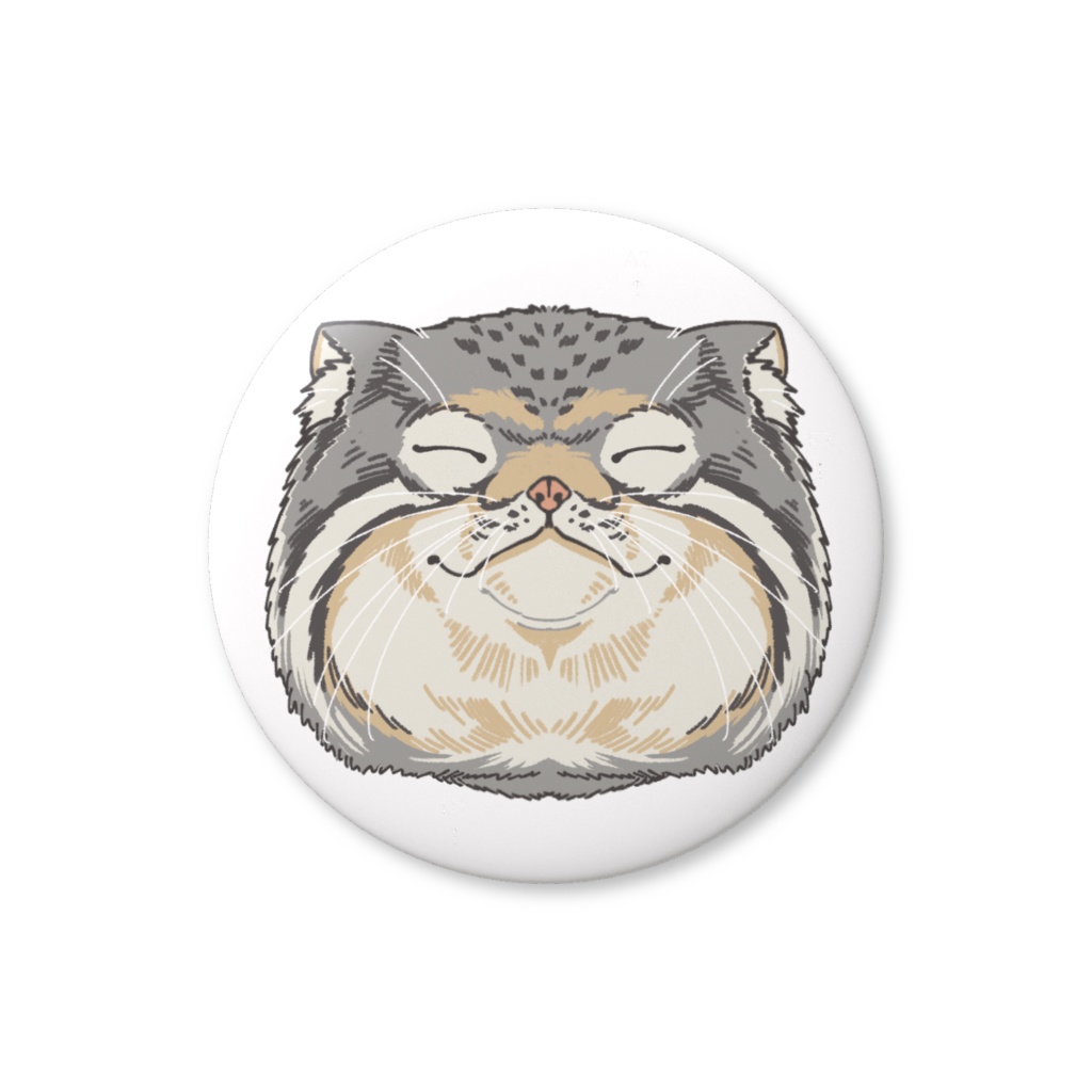 缶バッジ-マヌルネコ顔03