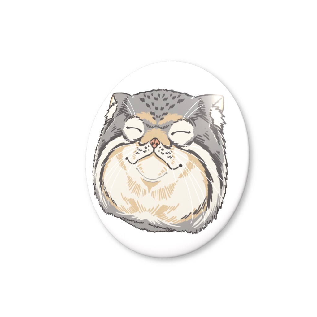 缶バッジ-マヌルネコ顔03