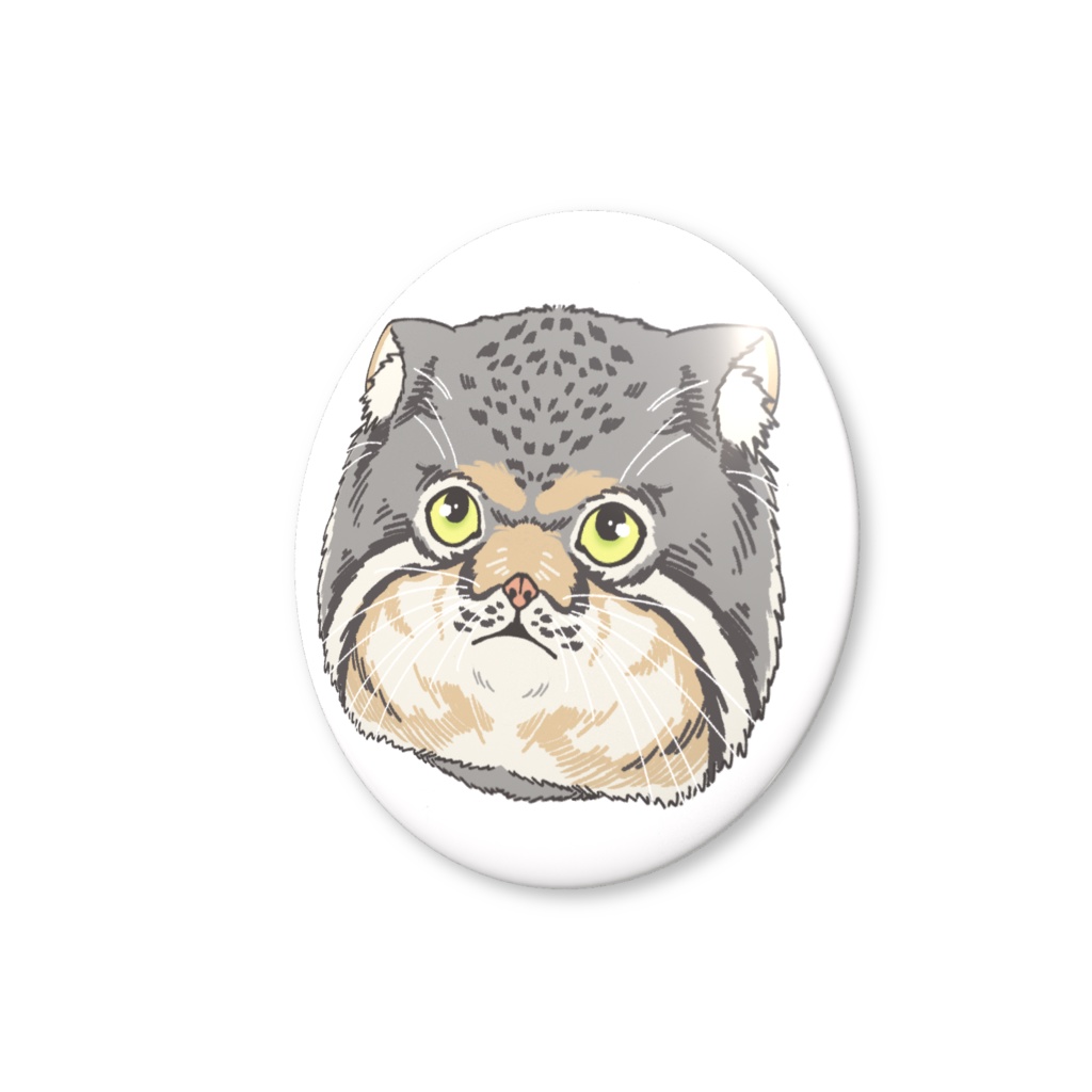 缶バッジ-マヌルネコ顔04