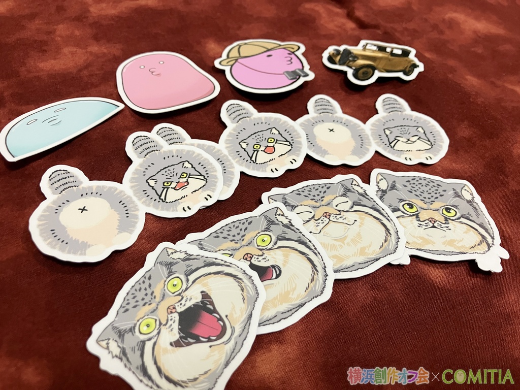 スマホステッカー-マヌルネコ顔01