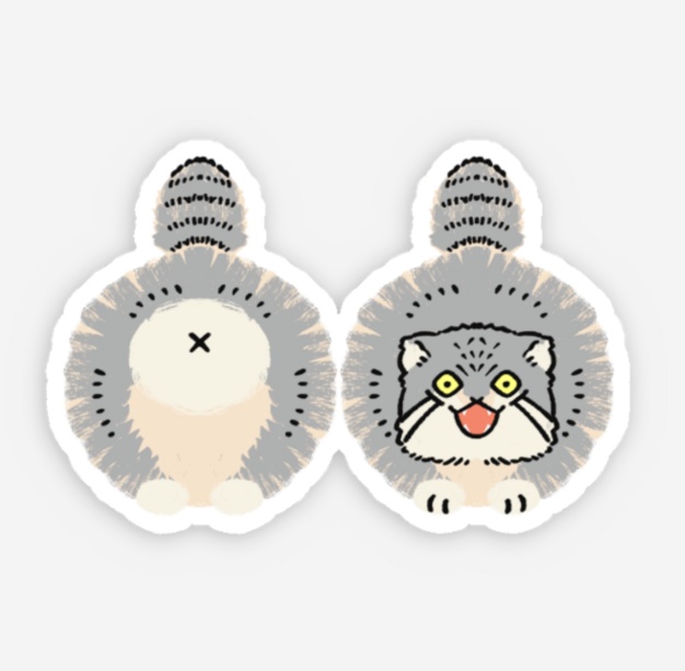 スマホステッカー-マヌルネコSD01