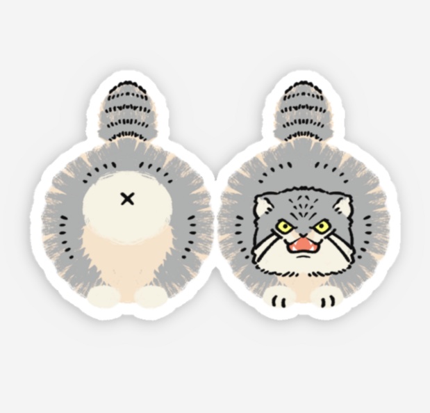 スマホステッカー-マヌルネコSD02