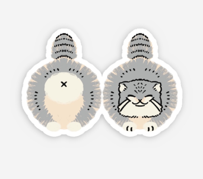 スマホステッカー-マヌルネコSD03