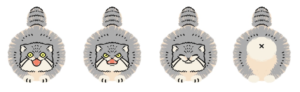 マスキングテープ-マヌルネコSD(茶背景)