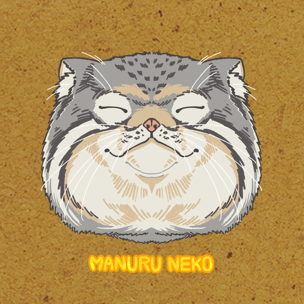 コースター-マヌルネコ顔03