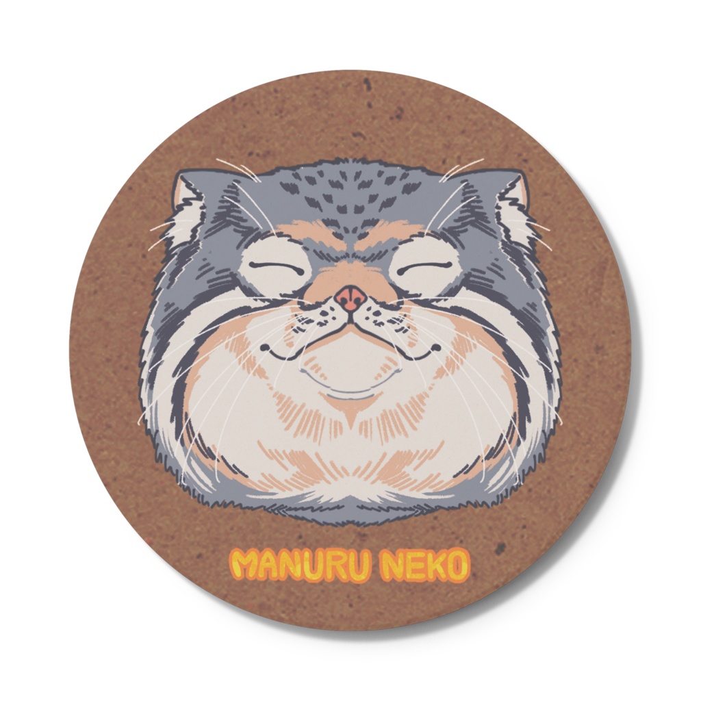 コースター-マヌルネコ顔03