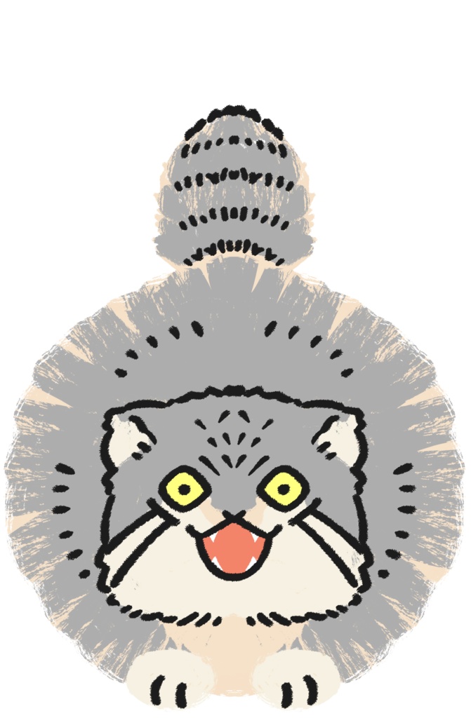 ふかふかクッション-マヌルネコSD(両面)