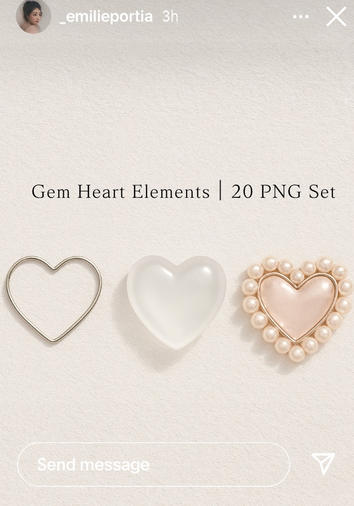 【Glam20】宝石風×ガラス×ガーリーハート素材 |20点セット