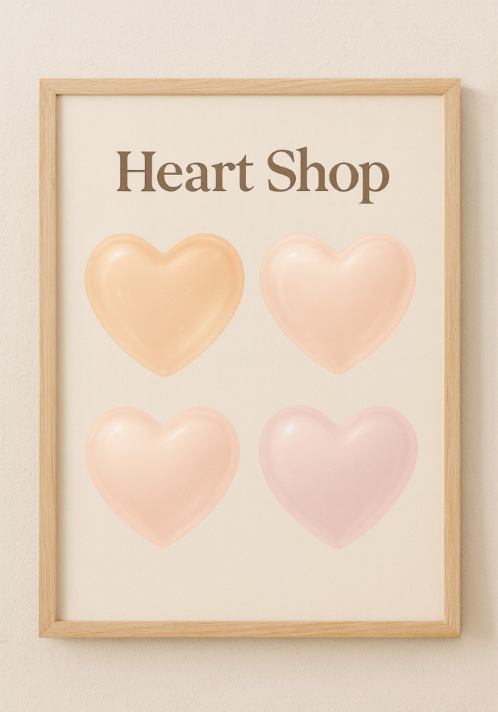 【Mini9】氷きらめき×ミルキー透明ハート素材|9点セット