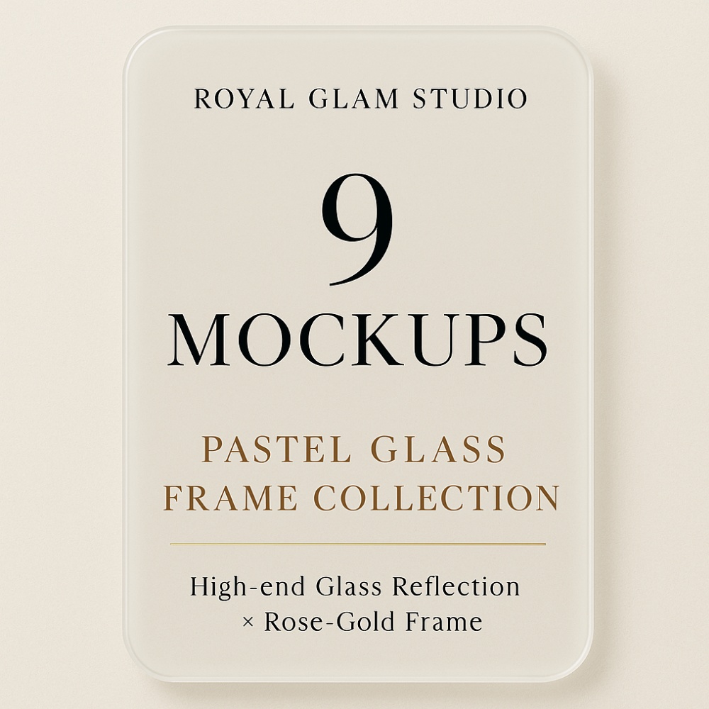 【Glam9】スマホモックアップ・自由配置スマホPNG 背景透過|9点セット