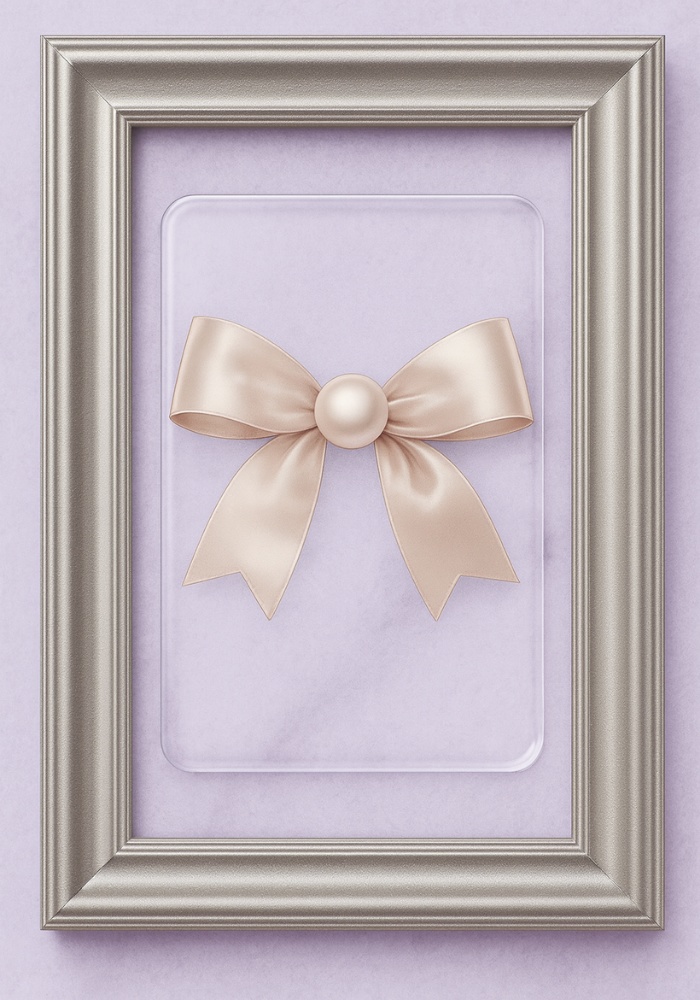 【Mini9】高級プラチナ&パールリボンコレクション素材 | 9点セット