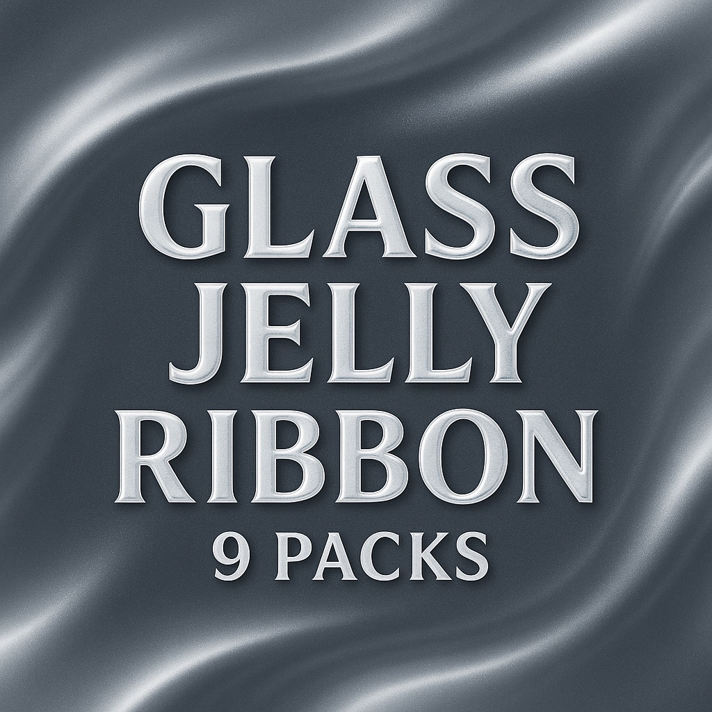 【Mini9】ガラスジェリーリボン素材|9点セット