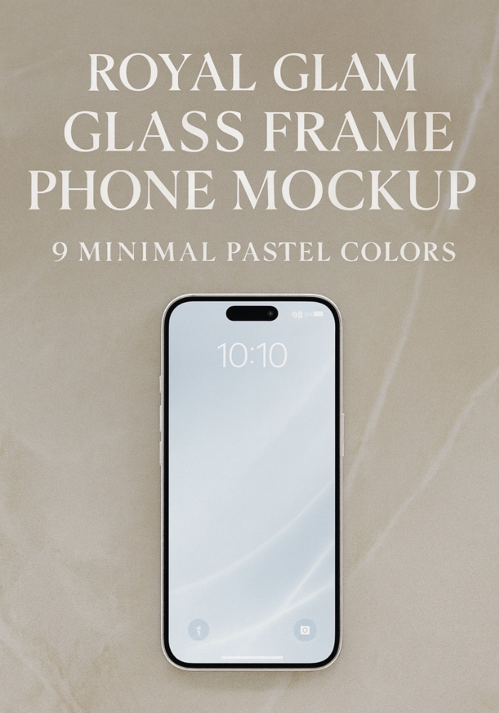 シンプル淡色スマホモックアップ |9点セット+1点おまけ