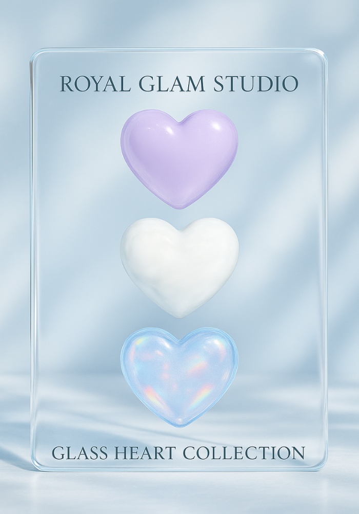 ガラス × ラグジュアリー ハート素材 |9点セット