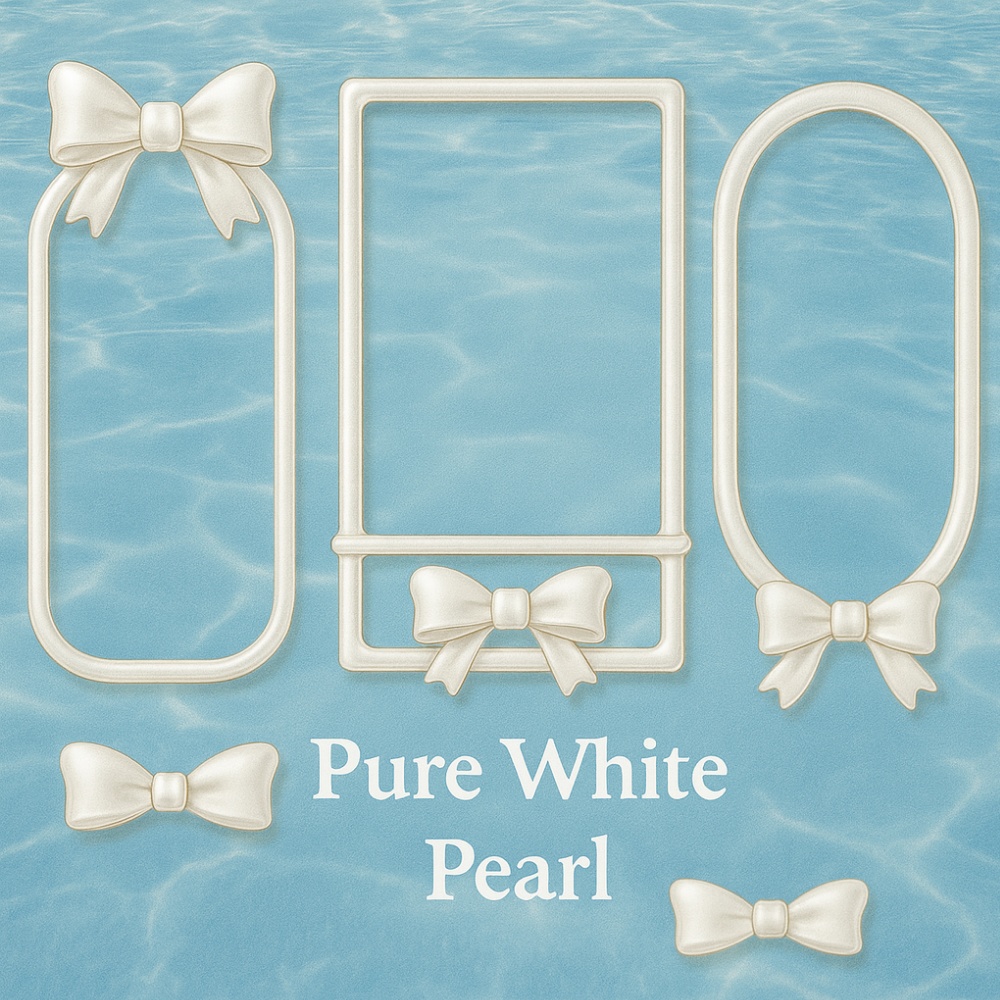 【12Packs】パステルカラー・ガラスリボンフレーム素材セット|12点セット