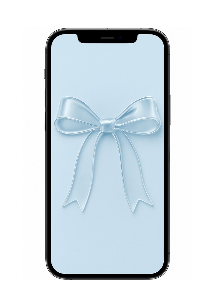 パステルカラー × ガラスリボン ・シフォンリボン スマホ壁紙|9点セット