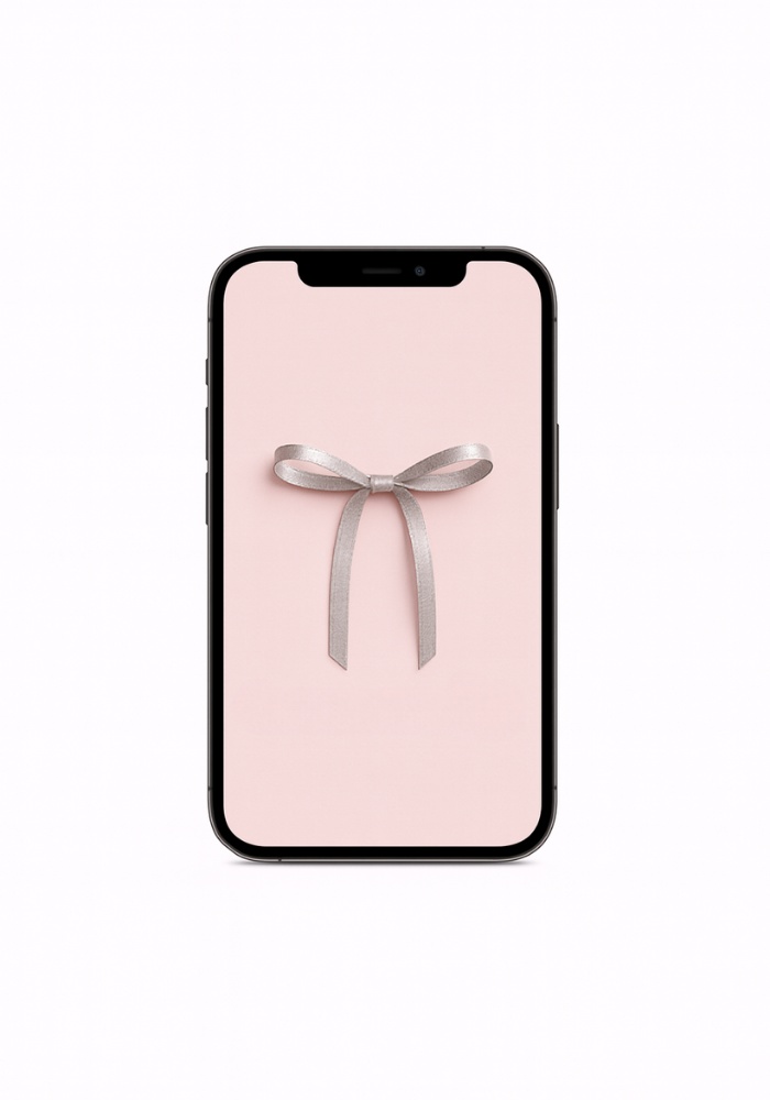 パステルカラー × ガラスリボン ・シフォンリボン スマホ壁紙|9点セット