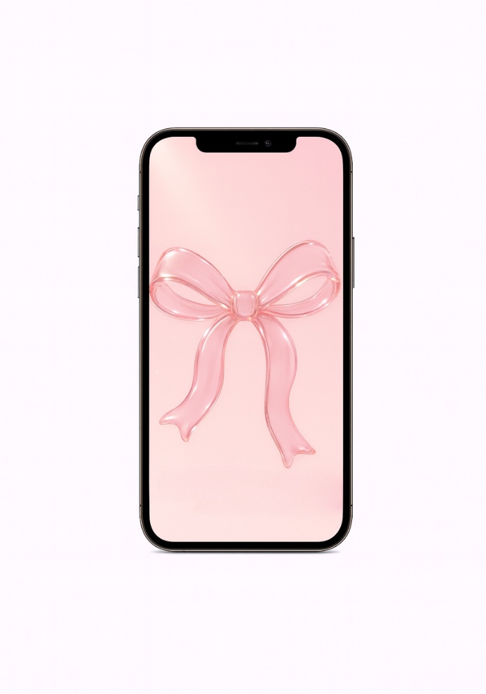 パステルカラー × ガラスリボン ・シフォンリボン スマホ壁紙|9点セット