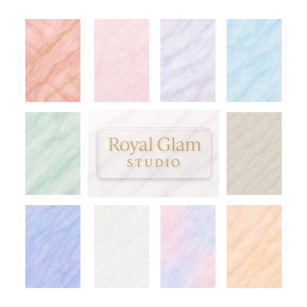 パステル大理石 背景素材｜10点セット｜Royal Glam Studio【高級ガーリー／淡色パステル／商用利用OK】