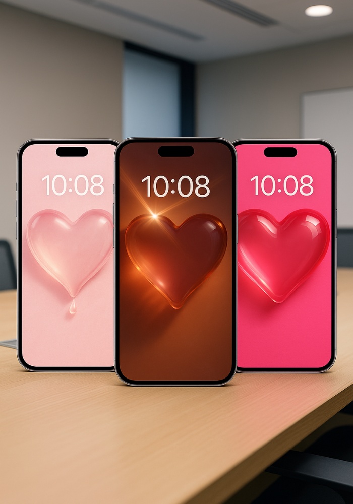 ハート壁紙コレクション |9点セット(透明感 × ネオン × ピンクグラデのスマホ壁紙セット)