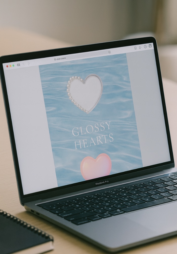 うるうる可愛いピンクハート素材10点セット|パール・リボン・グリッター・透明ガラス風 PNG