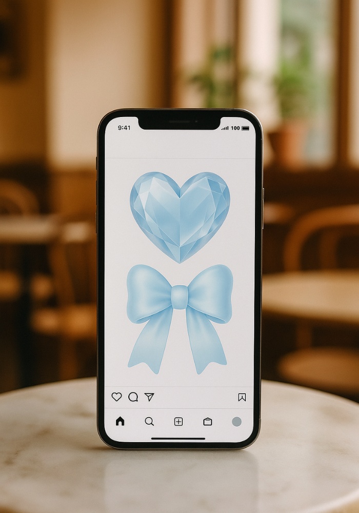 ぷるん水色リボン&ハート素材 12点セット|透明感・ガーリー・ジェル質感PNG