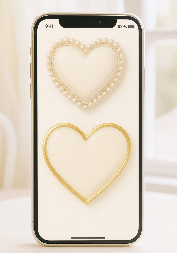 ブライダルハート素材コレクション(全16点)+おまけ|ホワイト・ピンク・ラベンダー・ミント|パール・クリスタル・ゴールド・フラワー