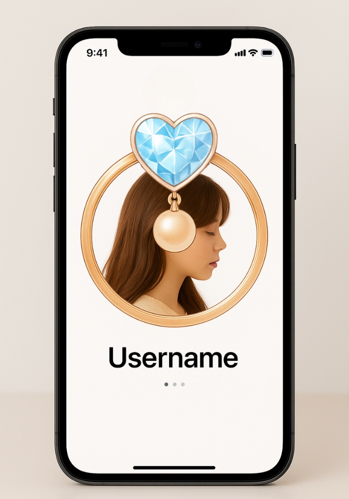 ジュエルハート&クラウン アイコンリング4点セット – ゴールド×宝石風・大人かわいい –