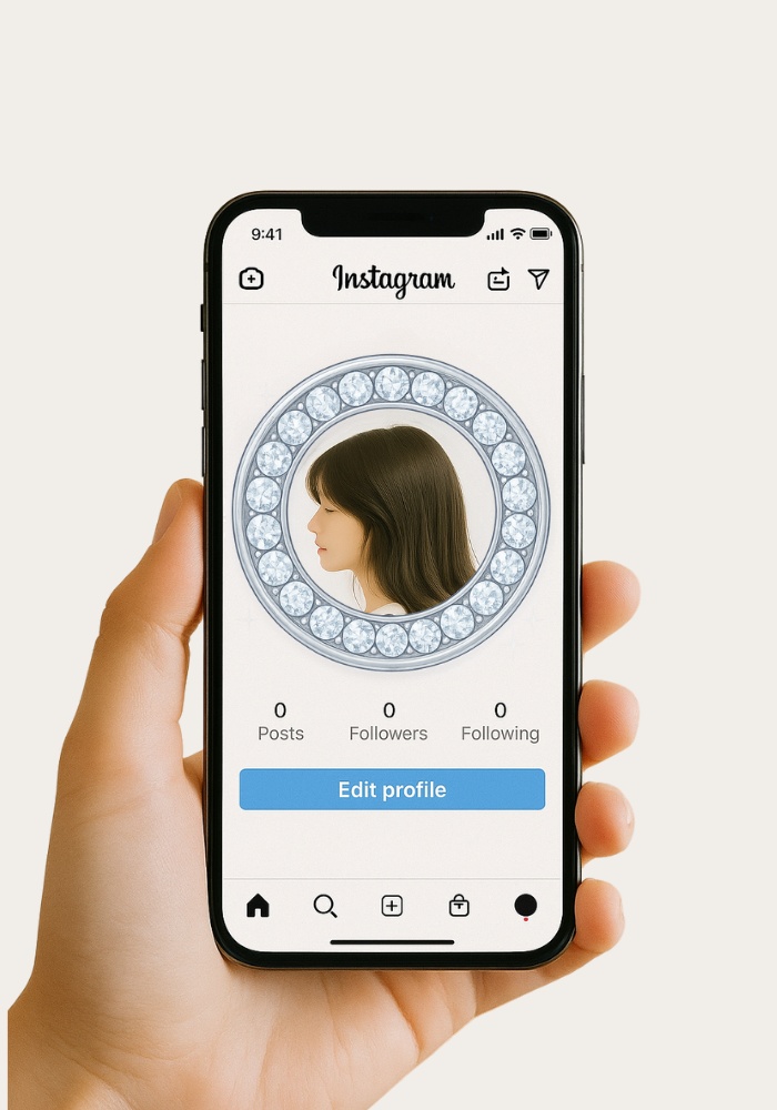 ラグジュアリー シルバー アイコンリング 4点セット ダイヤ・パール・リボン|背景透過PNG