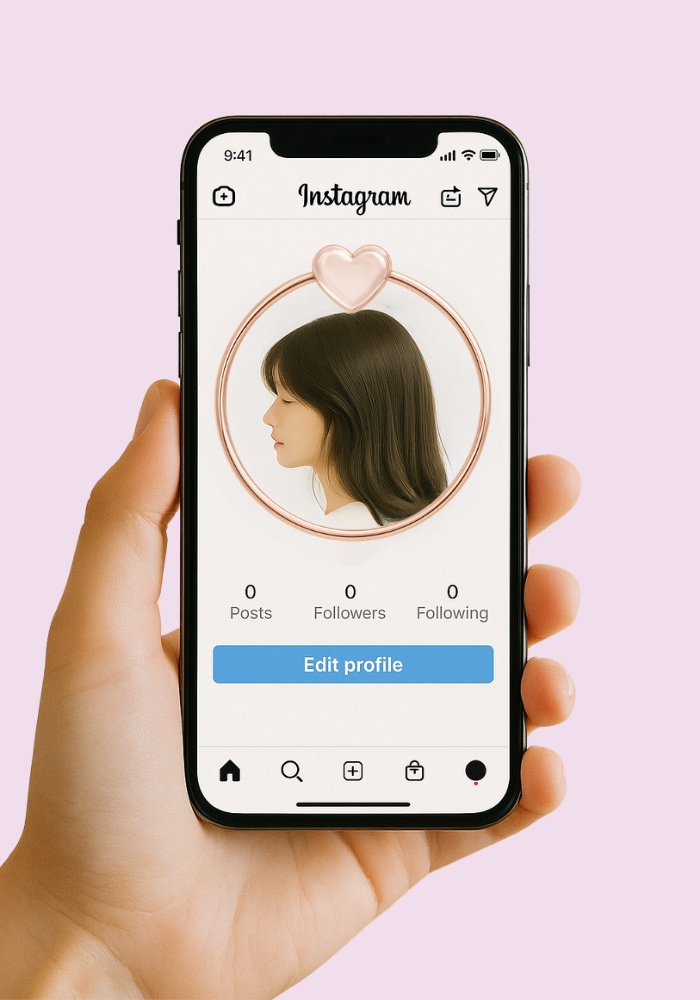 ピンクゴールド アイコンリング 4点セット ハート・パール・リボン・ジュエル|大人かわいい フレーム素材