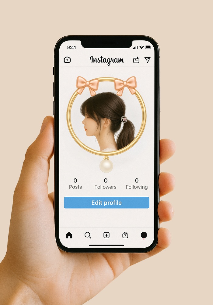 【アイコンリング】上品ゆめかわ|透過PNG|4点セット|シルバー・ピンクゴールド|パール・リボン・フラワー