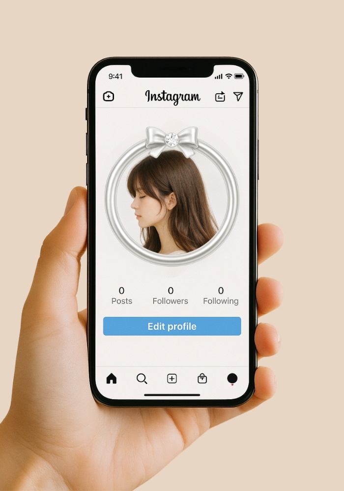【アイコンリング】オーロラ|透過PNG|4点セット|ハートクラウン・パール・リボン|透明感・ゆめかわ