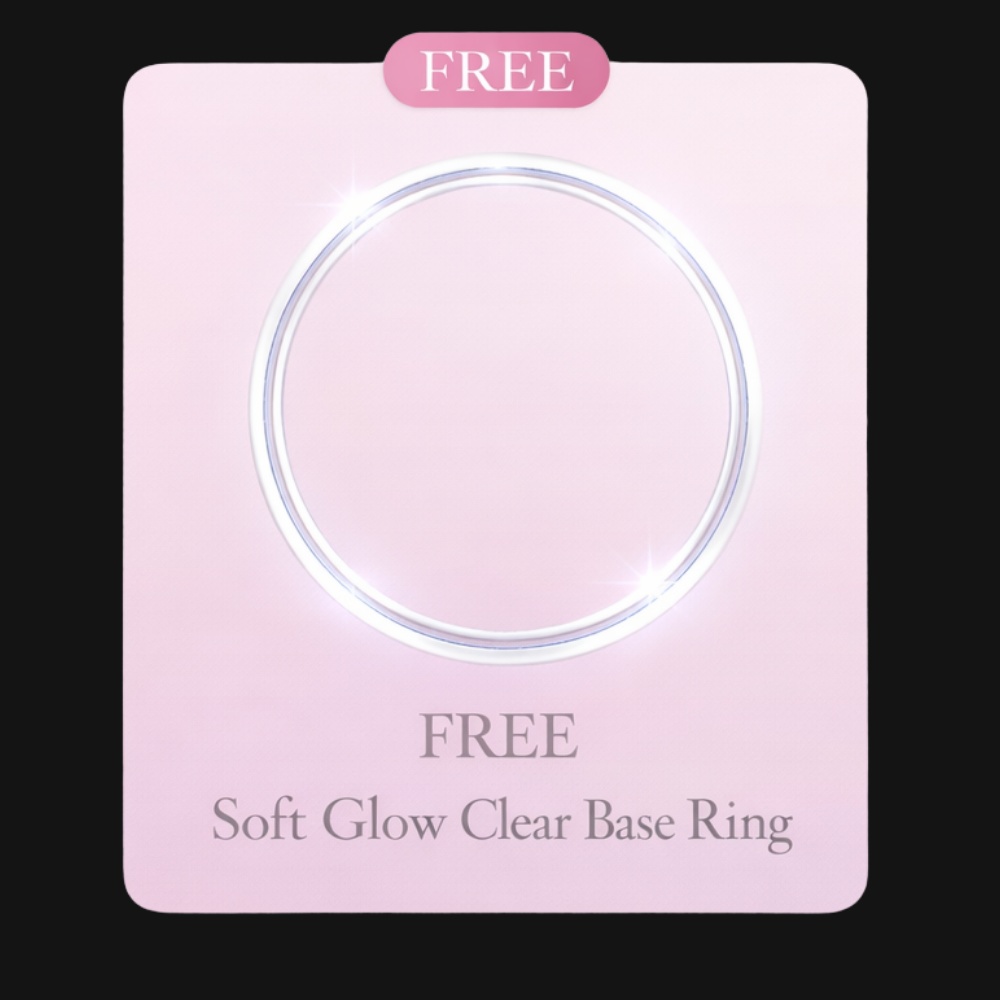 【無料】ソフトグロウ・クリアベースリング｜アイコン用フレーム PNG