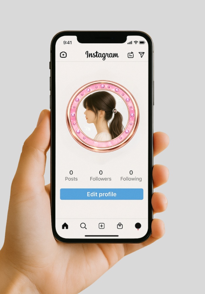 ジュエリー風アイコンリング4点セット シルバー&ローズゴールド|上品アイコンリング素材