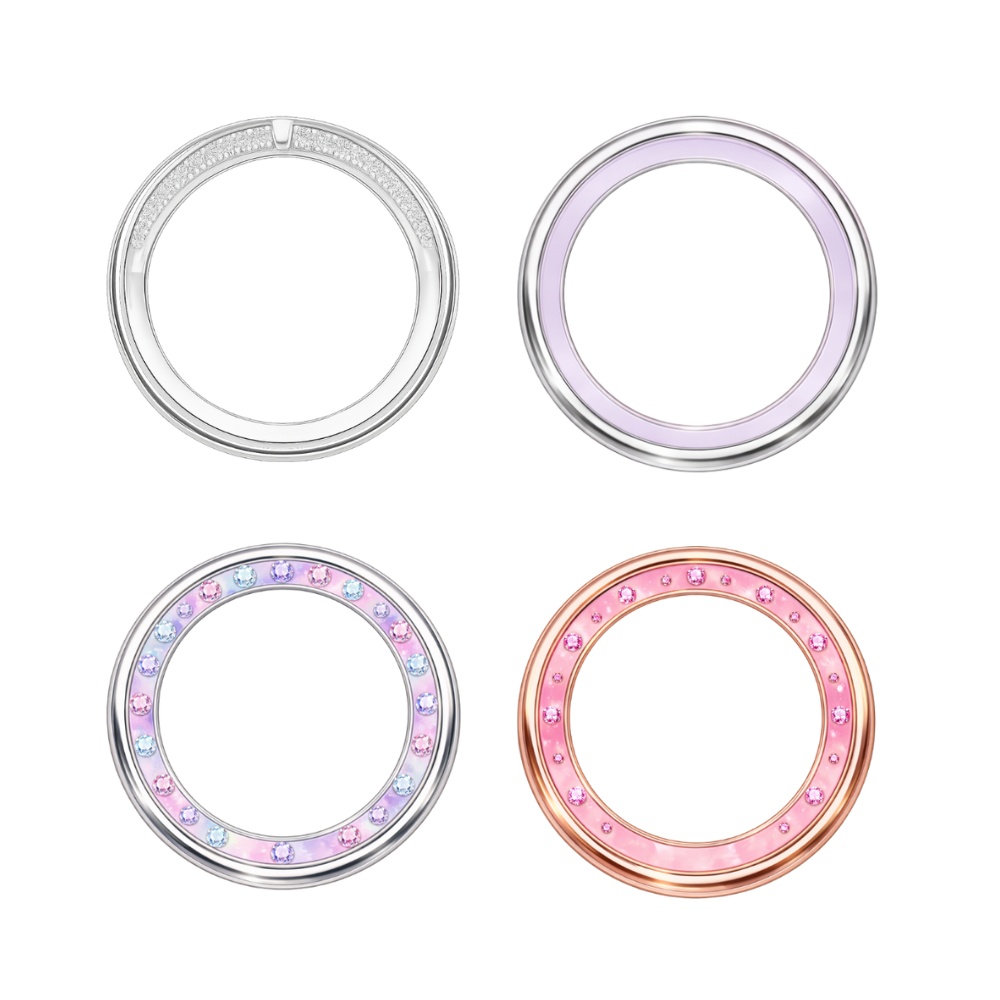 ジュエリー風アイコンリング4点セット シルバー&ローズゴールド|上品アイコンリング素材