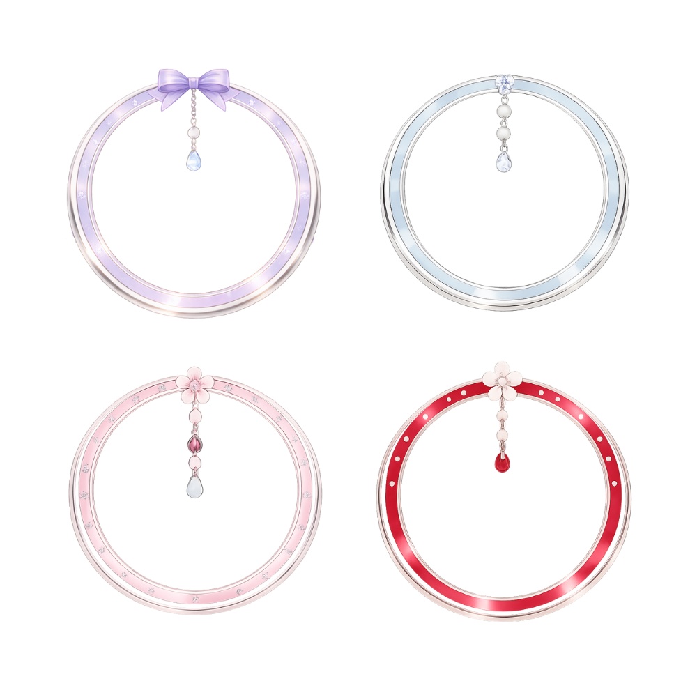 プリンセスパール・フラワーアイコンリング4点セット