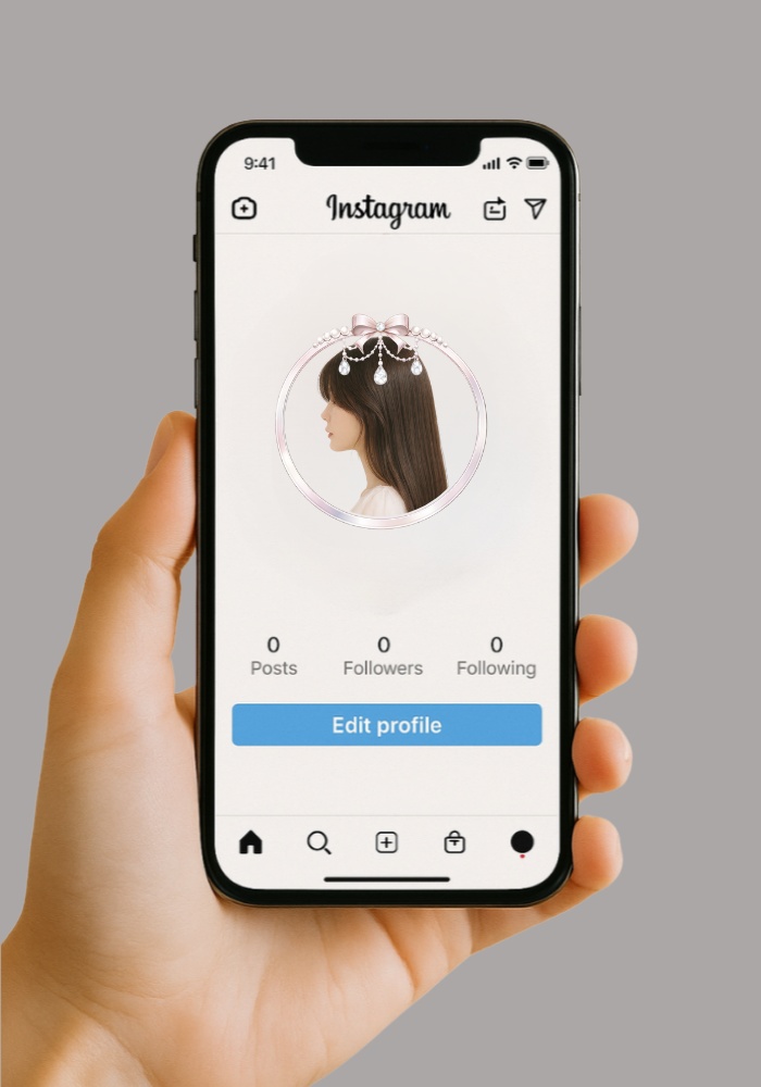 ふわふわリボンとパールの上品ガーリーアイコンリング4点セット